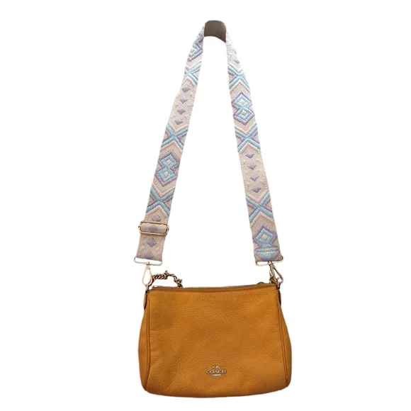 Coach Carrie Orange Pebbked Leather Handbag - Picture 13 of 13